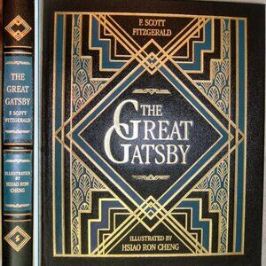 THE GREAT GATSBY by F Scott Fitzgerald Easton Press Leather Signed by Artist